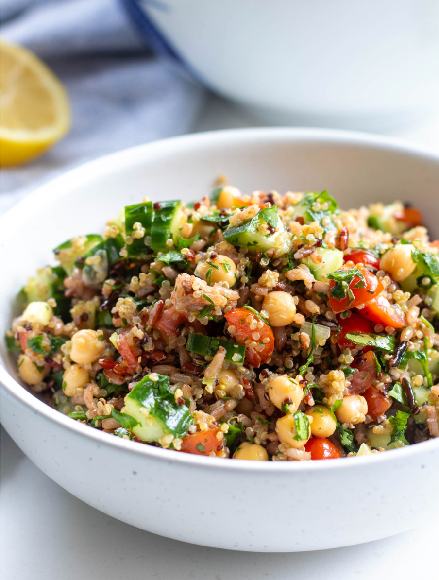 brown rice and quinoa salad dressing Brown Rice and Quinoa Salad