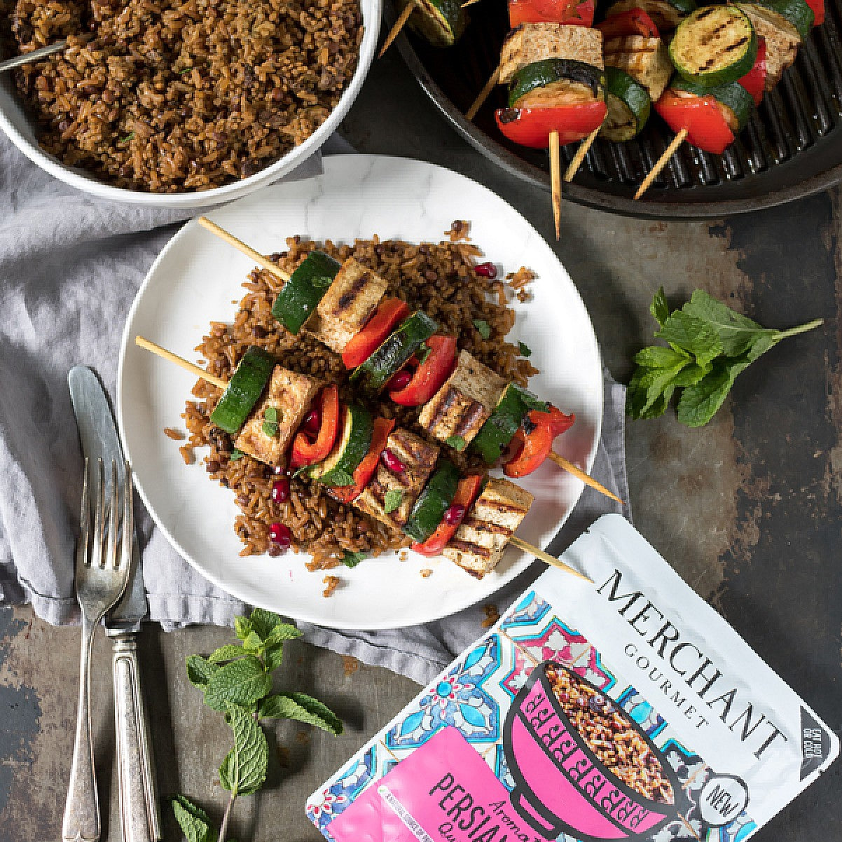 Persian Tofu Veggie Skewers Merchant Gourmet