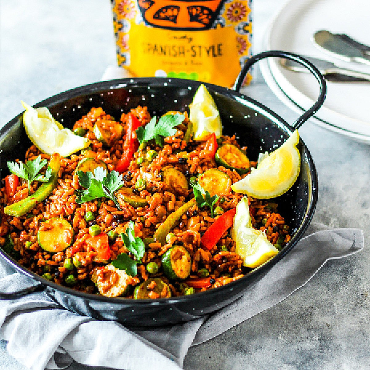 Easy PlantBased Paella with SpanishStyle Grains Merchant Gourmet